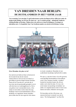 van dresden naar berlijn: de duitslandreis in het vijfde jaar
