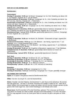 DKR 2014-24 GELDERMALSEN Kerkdiensten. Centrumkerk