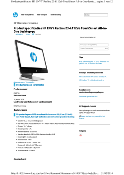 Productspecificaties HP ENVY Recline 23-k112eb
