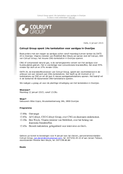 13.00u Ontvangst 13.05u Jef Colruyt, CEO Colruyt Group, over CNG