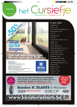 Glas actie dagen