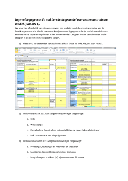 Handleiding omzetting naar broeikasgasinventaris versie juni 2014