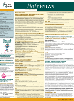 Hofnieuws 4 juni 2014 - Gemeente Hof van Twente