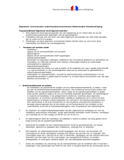 Page 1 Algemene voorwaarden onderhoudsovereenkomst