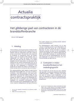 Het glibberige pad van contracteren in de