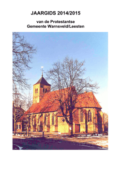JAARGIDS 2014/2015 - Protestantsekerk.net