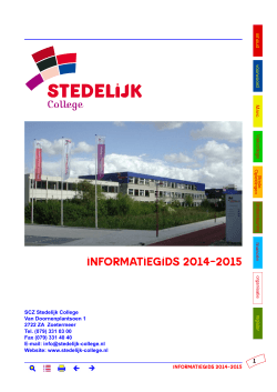 INFORMATIEGIDS 2014-2015 - Stedelijk College Zoetermeer