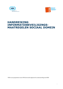 Handreiking Informatiebeveiligingsmaatregelen Sociaal