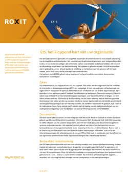 IZIS, het kloppend hart van uw organisatie