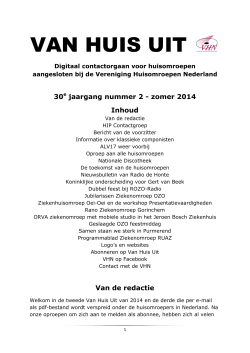 Nummer 2 – 2014 - Vereniging Huisomroepen Nederland