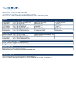 141215 Weekschema