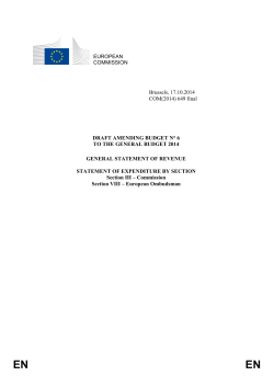 EUROPEAN COMMISSION Brussels, 17.10.2014