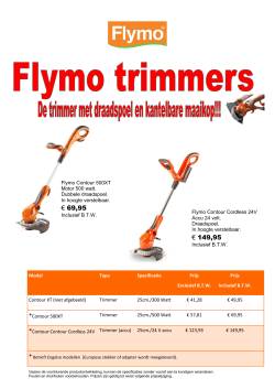 Flymo Trimmers 2014 bij Kees van der Spek Tuinmachines