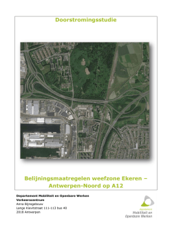 Download het rapport Simulatie Belijningsmaatregelen A12 Ekeren