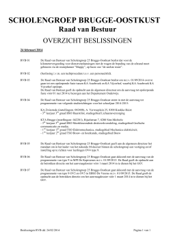 Raad van Bestuur - 24-02-2014