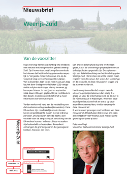 hier de nieuwsbrief mei 2014 - Weerijs-Zuid