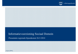 Informatievoorziening Sociaal Domein