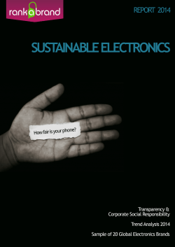 Electronics Green Fair Ranking Report 2014