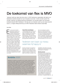De toekomst van flex is MVO - Flexmarkt