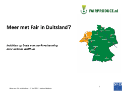 Meer met Fair in Duitsland?