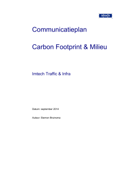 Communicatieplan Carbon Footprint