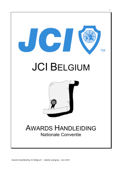 jci belgium handleiding awards nationale conventie
