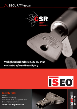 Veiligheidscilinders ISEO R9 Plus