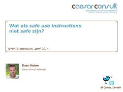 Wat als safe use instructions niet safe zijn?