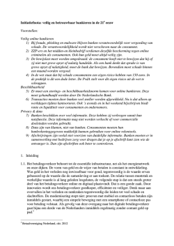 Initiatiefnota: veilig en betrouwbaar bankieren in de 21 eeuw