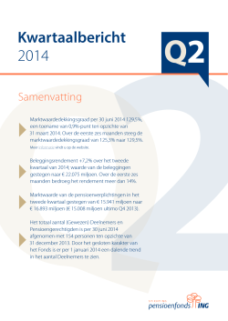Kwartaalbericht Q2 2014