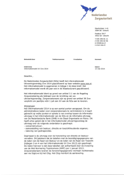 Informatiemodel Uitvoeringsverslag Zvw 2014