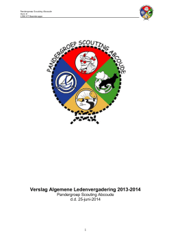 Verslag ALV 2013-2014 - Pandergroep Scouting Abcoude