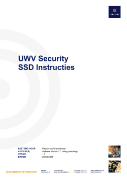 ICT Security Training SSD Instructies