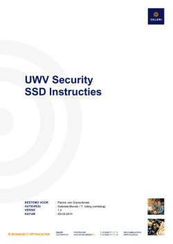 ICT Security Training SSD Instructies
