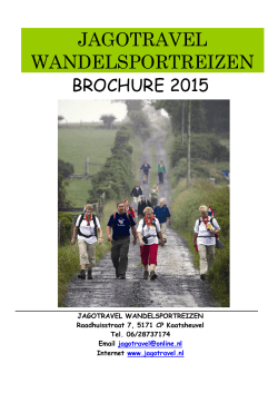 brochure 2015 - jagotravel wandelsportreizen