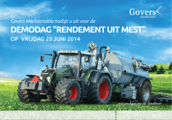 DEMODAG “RENDEMENT UIT MEST”