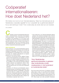 Coöperatief internationaliseren: Hoe doet Nederland het? - CO