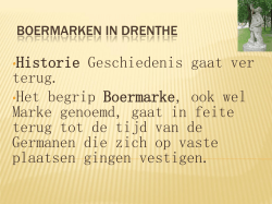 (Boer)marken in Drenthe al eeuwenlang