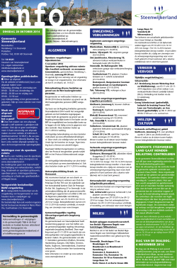 Informatiepagina Steenwijkerland Expres 28 oktober 2014