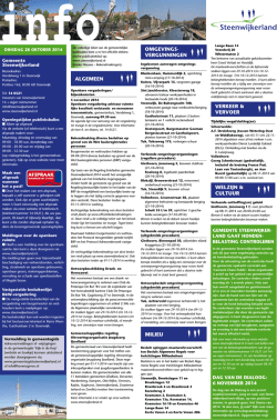 Informatiepagina Steenwijkerland Expres 28 oktober 2014