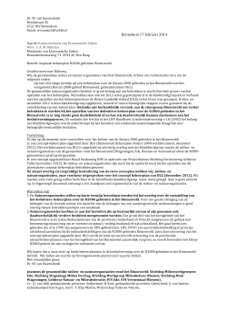 Brief aan Staatssecretaris d.d. 7 februari 2014