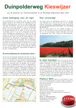 Duinpolderweg Kieswijzer
