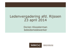 Ledenvergadering afd. Rijssen 23 april 2014