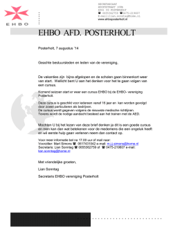 EHBO AFD. POSTERHOLT