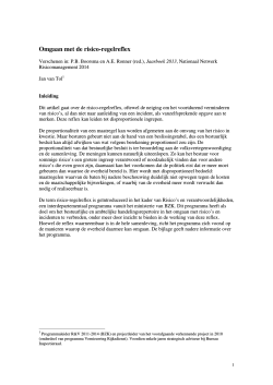 "Omgaan met de risico-regelreflex" PDF document