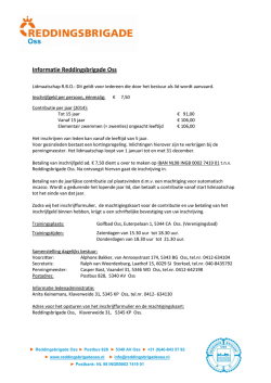 inlichtingenformulier - Reddingsbrigade Oss