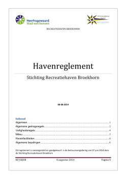 Havenreglement - Haven Broekhorn