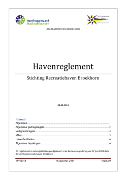 Havenreglement - Haven Broekhorn