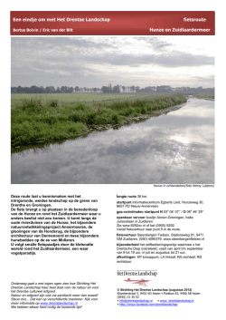 Een eindje om met Het Drentse Landschap fietsroute Hunze en