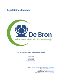 Zorgdoument begeleidingsdocument